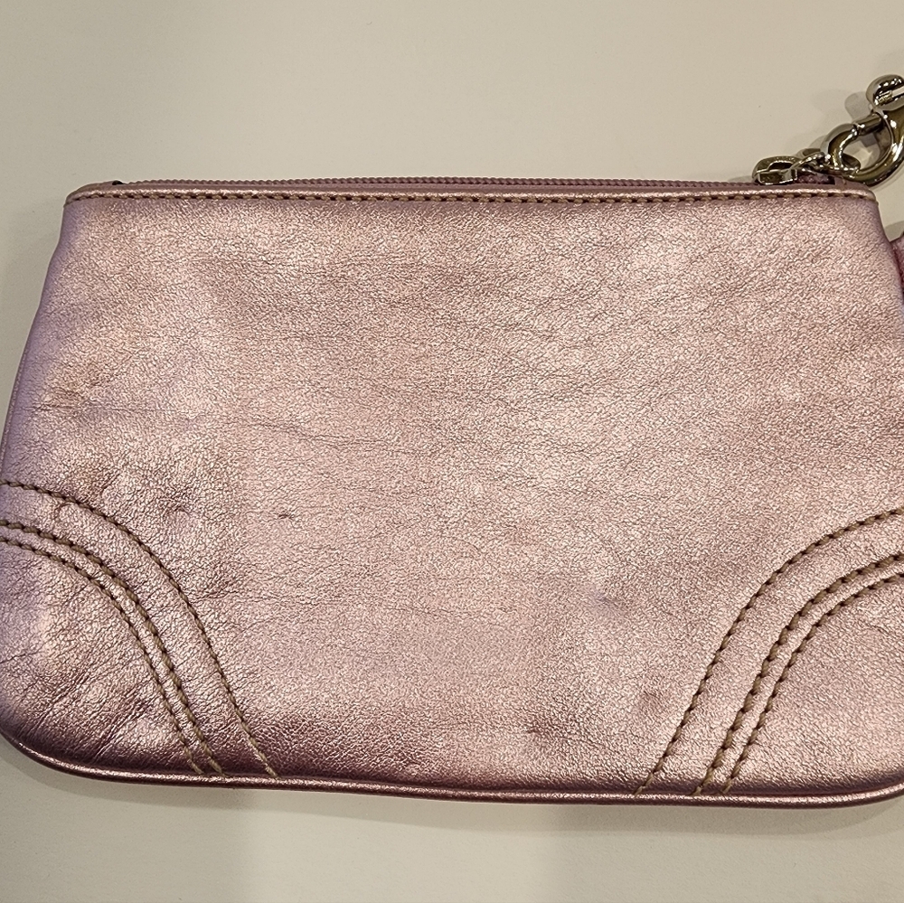 Coach Metallic Pink Wristlet - Picture 5 of 6